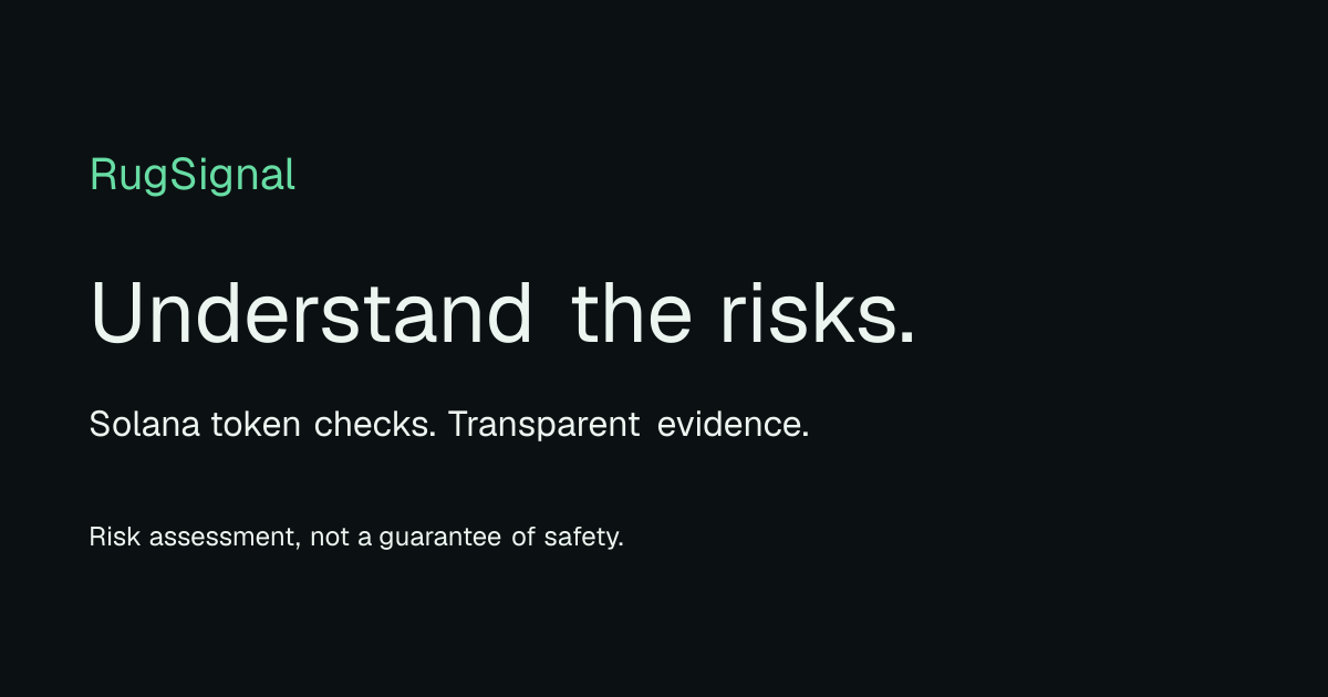 Solana Rug Checker & Token Risk Scanner | RugSignal